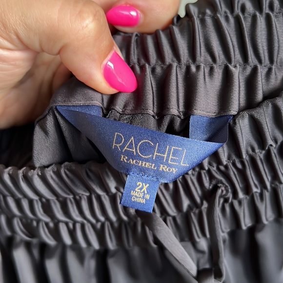 Rachel Roy Bobbi Wide Leg Black Silky Pant NWT - Picture 7 of 8